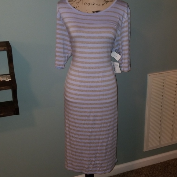 LuLaRoe Dresses & Skirts - New LulaRoe Stripe Julie Plus Size Dress Size 3X